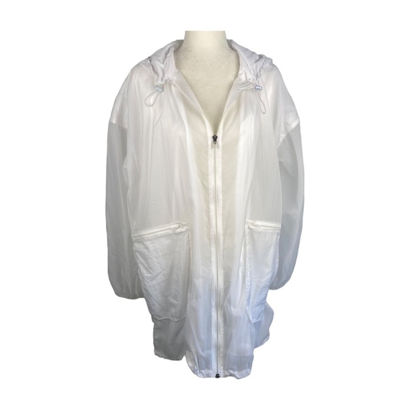 NWT Free people FP movement white lightweight anorak windbreaker long jacket XS - Picture 4 of 13